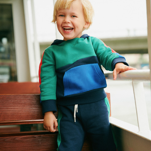 Baby Hoodie mit Farbteilern