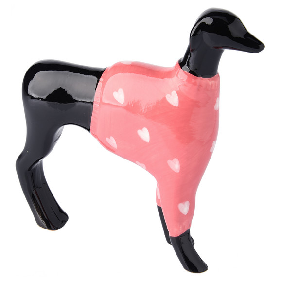 Decoratiefiguurtje hond met trui