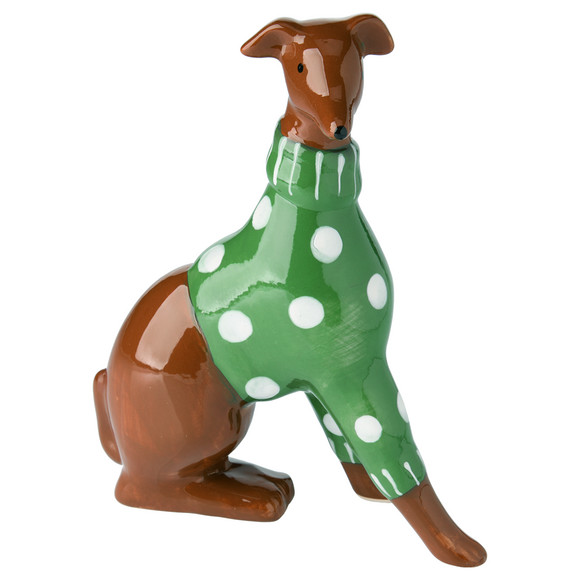 Decoratiefiguurtje hond met trui