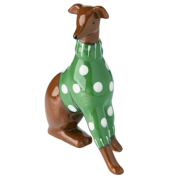 Decoratiefiguurtje hond met trui