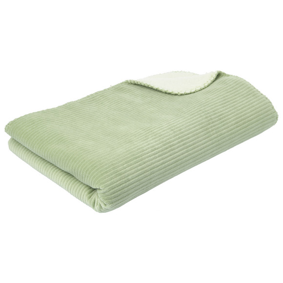 Knusse deken met geribbelde textuur groen