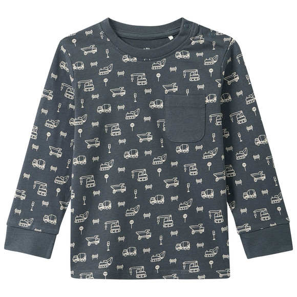 Babyshirt met lange mouwen en all-over print