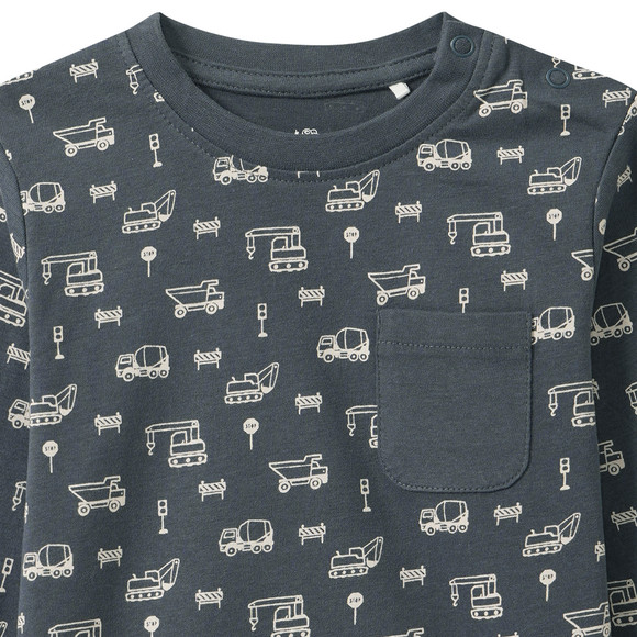 Babyshirt met lange mouwen en all-over print