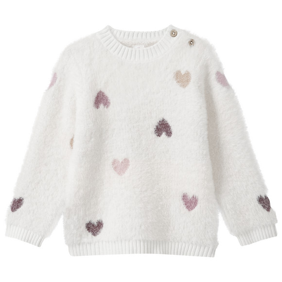 Gebreide trui voor baby’s met hartjes