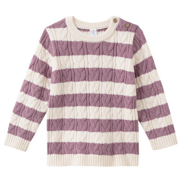 Baby Strickpullover mit Zopfmuster