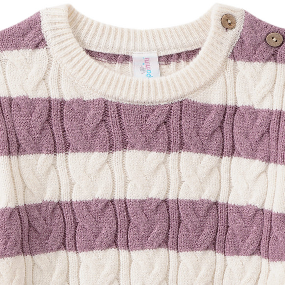 Baby Strickpullover mit Zopfmuster
