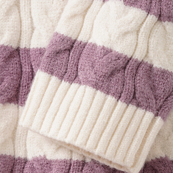 Baby Strickpullover mit Zopfmuster