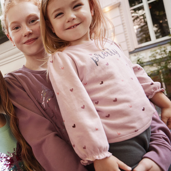 Baby Sweatshirt mit Glitzer-Print