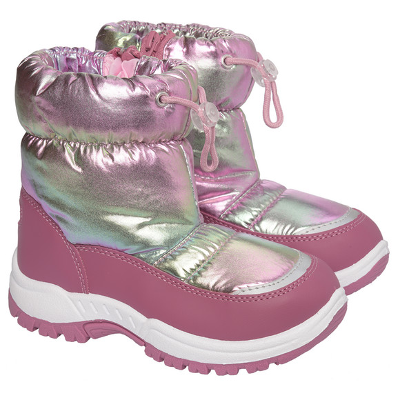 Meisjes winterlaarzen met metallic look
