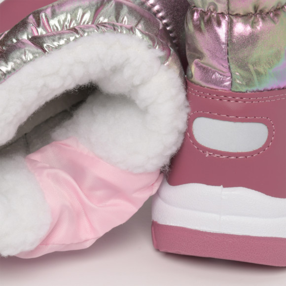 Meisjes winterlaarzen met metallic look