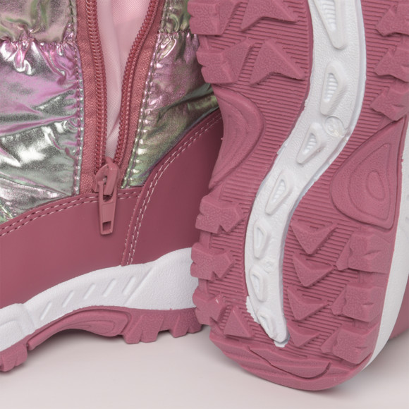 Meisjes winterlaarzen met metallic look