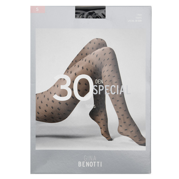 Damen Feinstrumpfhose mit Schleifen-Muster