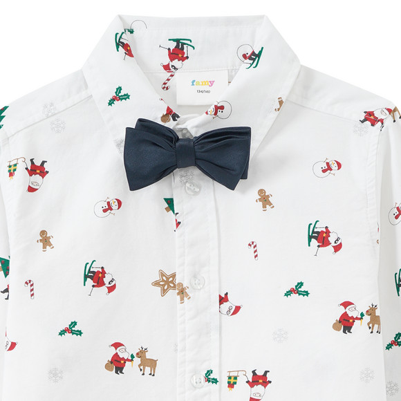 Jungen Weihnachtshemd mit Fliege
