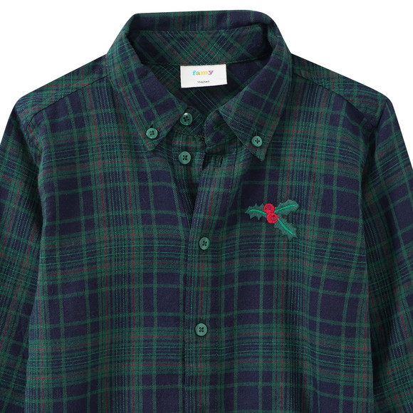 Jongens' kerstshirt met borduursel