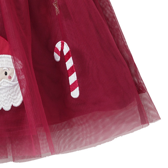 Meisjes kerstrok met applicaties