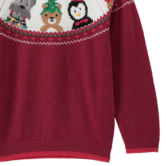 Kinder Weihnachtspullover mit Allover-Muster