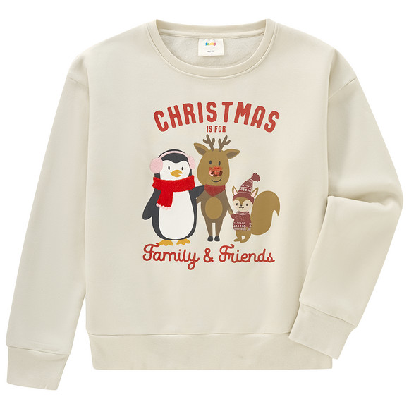 Mädchen Weihnachtssweatshirt mit Print