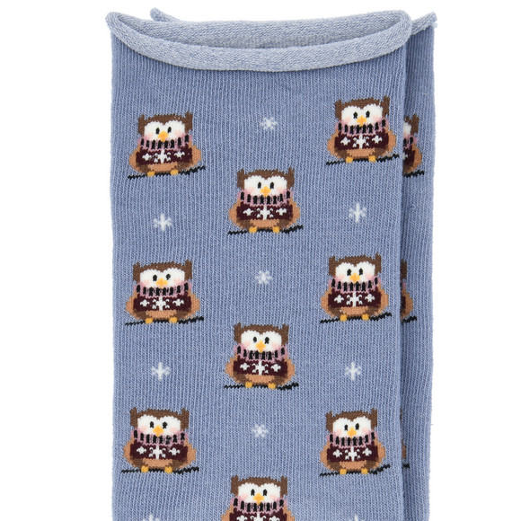 1 paar Sokken voor Dames met uilenmotief