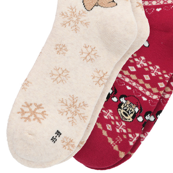 2 Paar Minnie Maus Frottee-Socken im Set