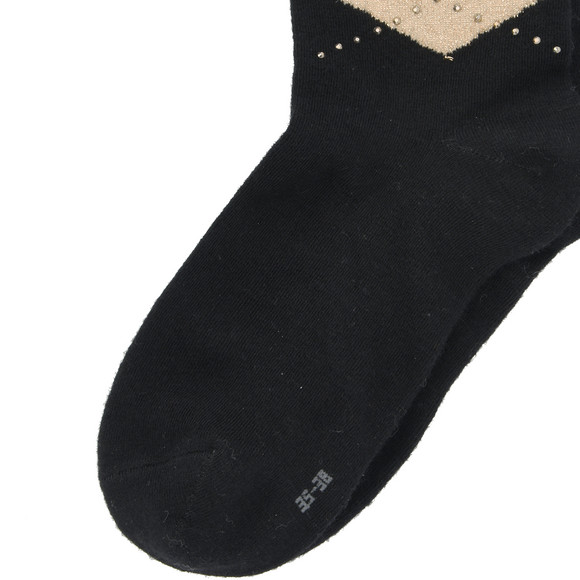 1 Paar Damen Socken mit Zier-Steinen