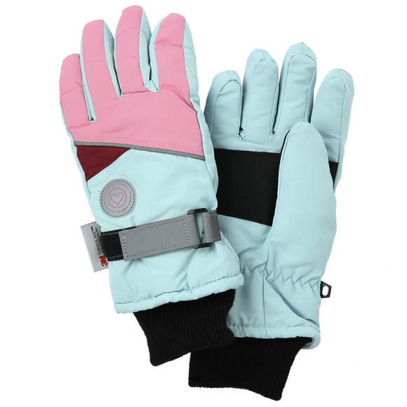 Mädchen Handschuhe mit Farbteiler