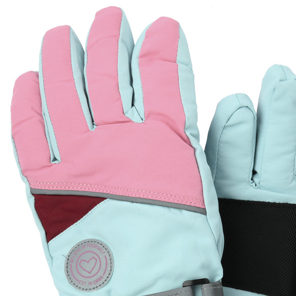 Mädchen Handschuhe mit Farbteiler