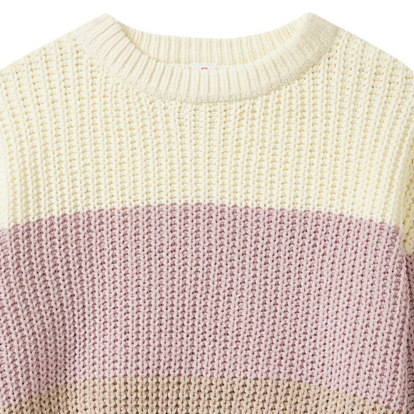 Mädchen Strickpullover mit Streifen