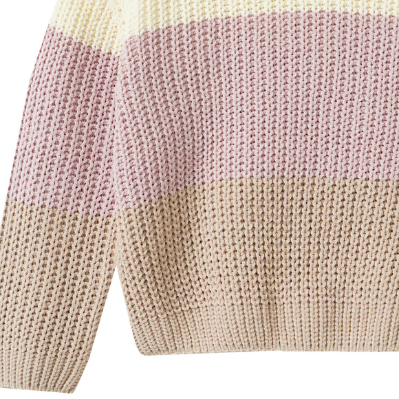 Mädchen Strickpullover mit Streifen