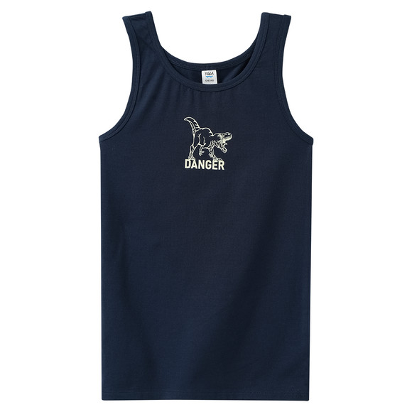 2 Jungen Unterhemden Glow in the dark Effekt