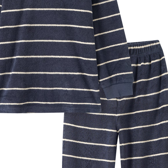 Badstof pyjama voor jongens met strepen