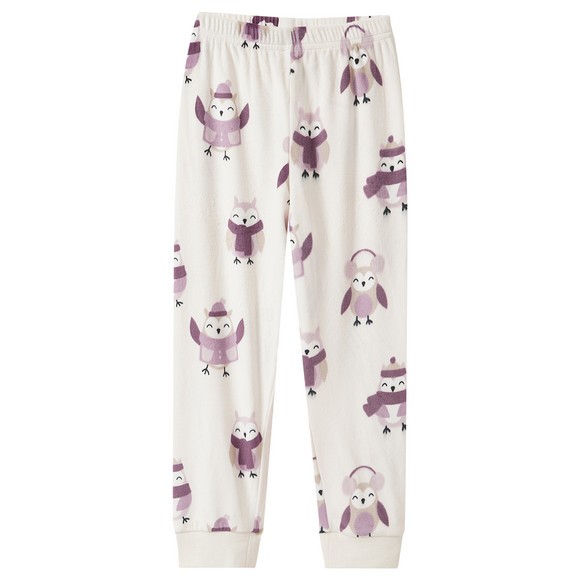 Mädchen Nicki-Schlafanzug mit Eulen-Motiv