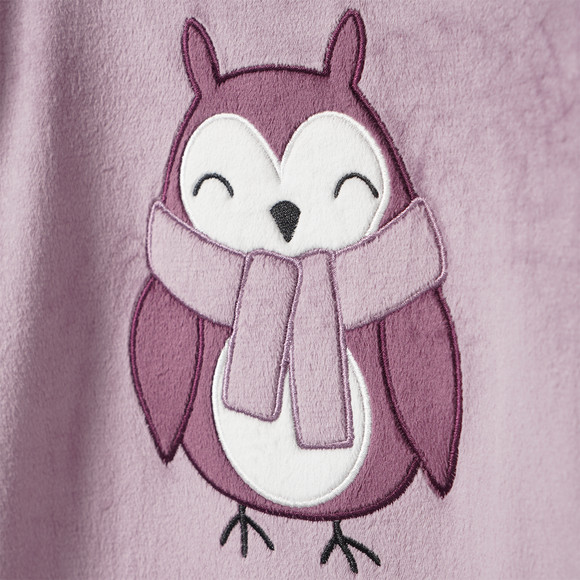 Mädchen Nicki-Schlafanzug mit Eulen-Motiv