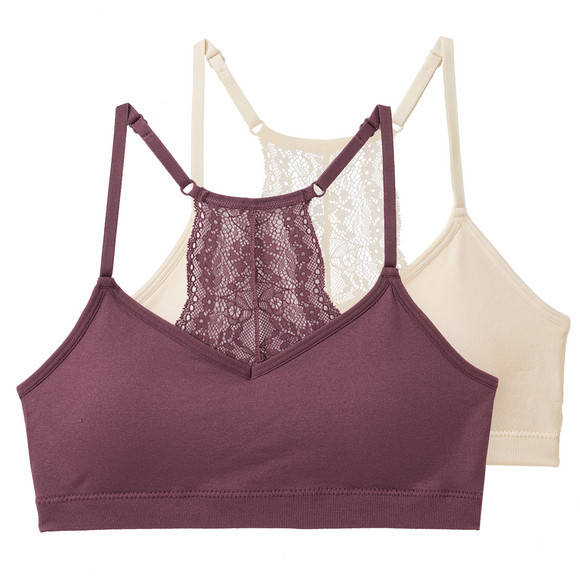 2 Mädchen Bustiers mit Spitze