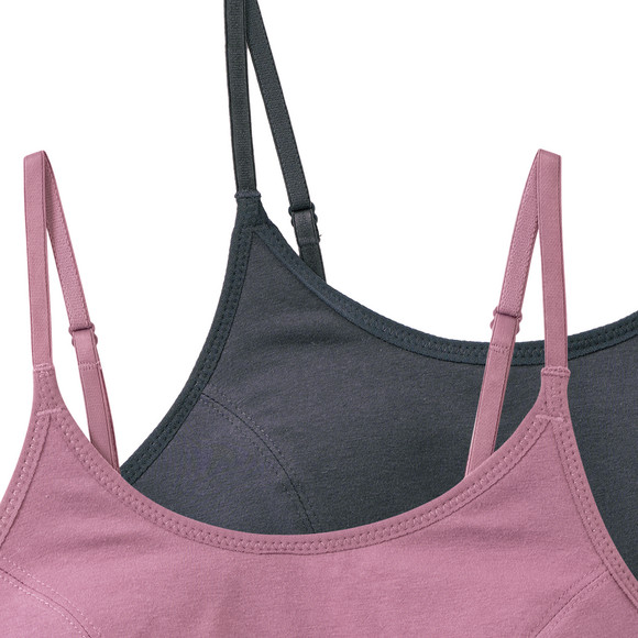 2 Mädchen Bustiers mit Glitzerbund