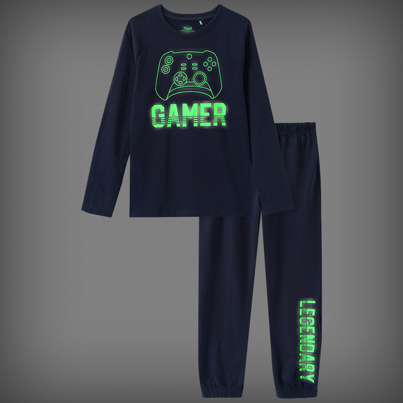 Jungen Schlafanzug mit leuchtendem Print