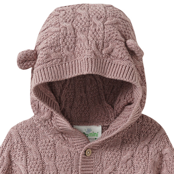 Newborn gebreide jumpsuit met kap