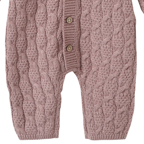 Newborn gebreide jumpsuit met kap