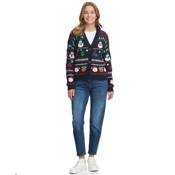 Dames kerstvest in Noorse stijl