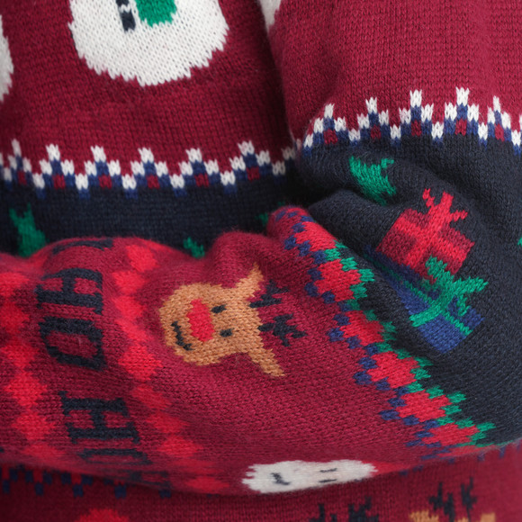 Dames kersttrui met all-over patroon