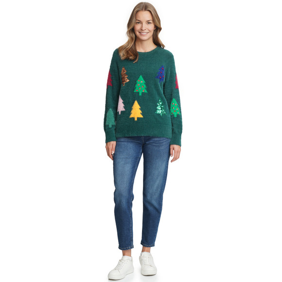 Dames kersttrui gemaakt van verengaren