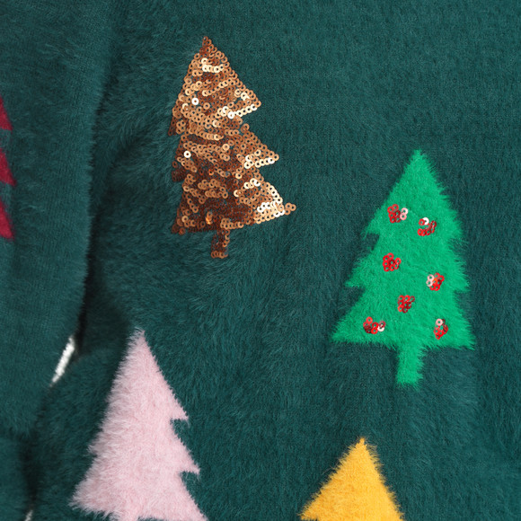 Dames kersttrui gemaakt van verengaren