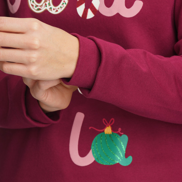 Dames kersttrui met print