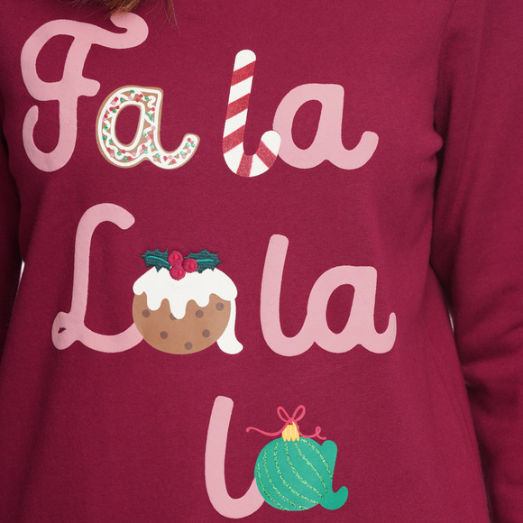 Dames kersttrui met print