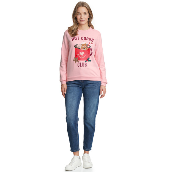 Dames kersttrui met print