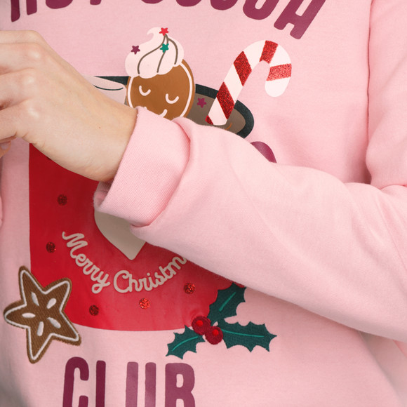 Dames kersttrui met print