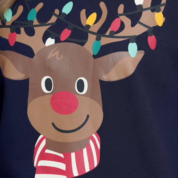 Dames kersttrui met print