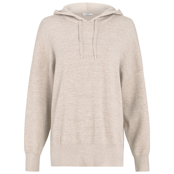 Damen Loungewear-Pullover mit Kapuze beige