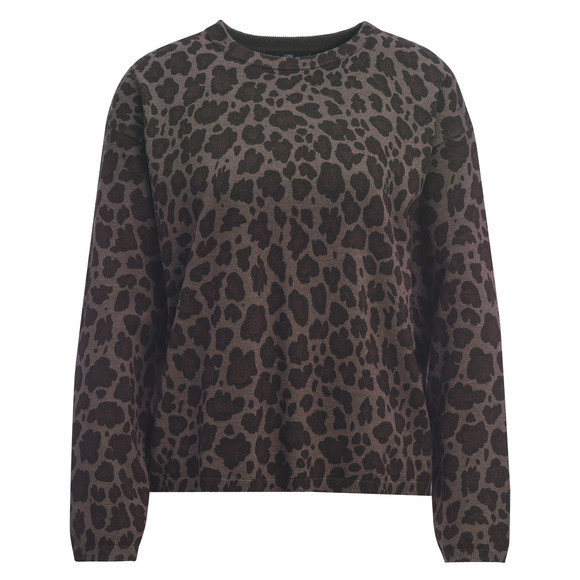 Damen Loungewear-Pullover im Leo-Look