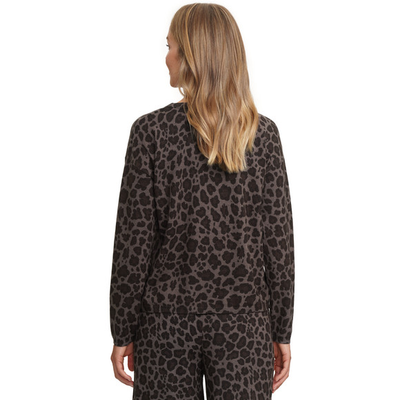 Damen Loungewear-Pullover im Leo-Look