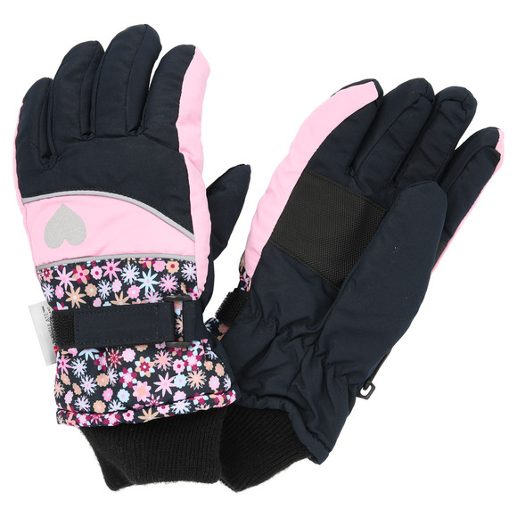 Mädchen Handschuhe mit Blumen-Muster